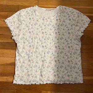 White Floral Top
